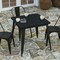 Merrick Lane Dryden Indoor/Outdoor Dining Table, 31.5" Square All Weather Poly Resin Top with Steel Base